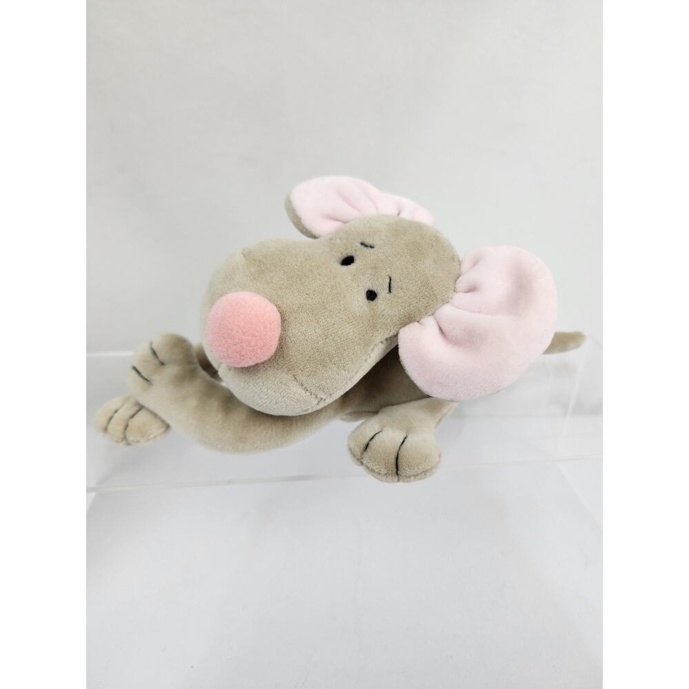 VTG Russ Berrie 8" Velour Blarney Buddies Tan Pink Mouse #4109 Rare